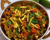 A picture of step 5 of Paneer Burji.