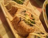 A picture of step 4 of Easy and Fancy California Rolls.