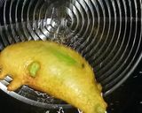 A picture of step 5 of Mirapakaya Bajji with Stuffed Murmura.
