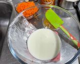 A picture of step 1 of Carrot and Salmon Floss Savory Cake.