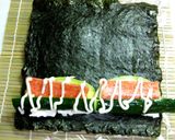 A picture of step 7 of California Rolls with Cream Cheese.