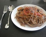 A picture of step 14 of Recommended for Beginners! Tomato Cream Pasta.