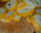 A picture of step 1 of Pan seared summer squash with fresh basil.