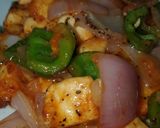 A picture of step 4 of Chilli paneer.