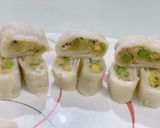 A picture of step 4 of Boiled suji moong dal rolls.