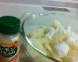 A picture of step 2 of Pear Custard Pies.