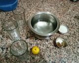 A picture of step 1 of Lemon juice Nimbu pani.