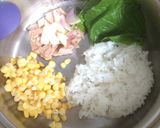 Foto langkah ke 1 dari resep MPASI Lengkap Gizi #3 Tuna Jagung Bayam 7+.