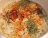 Káposztás-, krumplis-, zöldséges egytál étek, pirítóssal és (görög)joghurttal (vegán / vegetáriánus) recept fázis 9 fotója