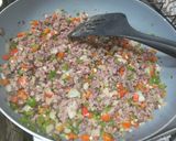 Foto del paso 5 de la receta: Panqueques 🥞 de carne picada y verduras