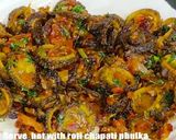 A picture of step 6 of Dry Karela fry sabzi.