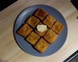 A picture of step 4 of Hong Kong style French toast.