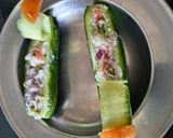 A picture of step 2 of Cucumber, Paneer & Sprouts Salad Boats – Summer Special Cold Protein Salad.