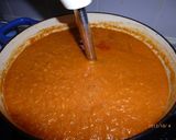 A picture of step 4 of Simple Butter Chicken Curry using a Hand Blender.