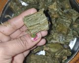 🌿 कम तेल में बने अरबी के पत्तों का पातोड़ 🌿 रेसिपी चरण 10 फोटो