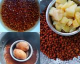 A picture of step 1 of Brown chana (Bangal gram) and Potato in coconut milk.