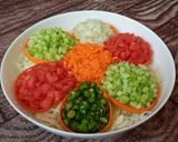 عکس مرحله 1 از دستور تزیین دلبر سالاد کلم 🍅🥒🧅🥕