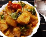 A picture of step 6 of Oler Dalna/ Yam Curry.