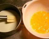 A picture of step 1 of Custard Pudding in a Sauce Pan.