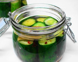 A picture of step 5 of Cucumber Pickles.