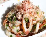 A picture of step 6 of Chikuwa Tossed in Green Onions and Umeboshi.
