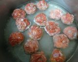 A picture of step 5 of Cream Soup Of Salmon Balls, Chinese Cabbage And Mushroom.