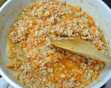 A picture of step 2 of Oven-Baked Halloween Meat-Stuffed Kabocha Squash.