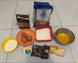Foto langkah ke 1 dari resep Brownis Kukus Coklat Keju.