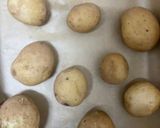 A picture of step 3 of Potatoes 102(smashed potatoes).