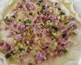 A picture of step 2 of Pancetta, courgette and Parmesan quiche.