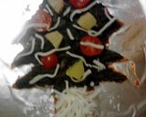 A picture of step 10 of Christmas Tree Flatbread Pizza.