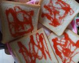 Foto langkah ke 2 dari resep Mamaci Roti Panggang Bergincu.