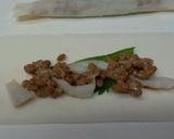 A picture of step 2 of Easy! Natto and Chikuwa Spring Rolls.