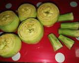 Foto del paso 1 de la receta: Flores de Alcachofas al horno y sus tallos rebozados 🌱vegetaria