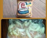 A picture of step 4 of herb n garlic chicken breast w/onion n zucchini..