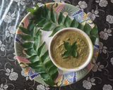 A picture of step 3 of Curry leaves chutney.