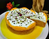 A picture of step 8 of Custard Cake with Mango Milk & Frosting, Eggless.