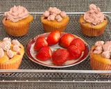 A picture of step 23 of Eggless Strawberry Muffins With Strawberry Buttercream Frosting.