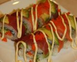 A picture of step 16 of For Parties and Celebrations: Rainbow Roll Sushi.