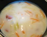 A picture of step 3 of Cream Soup Side Dish with Wiener Sausages.