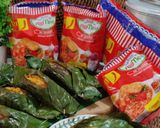 Gambar langkah 4 resipi Pepes Ayam Mee Segera.