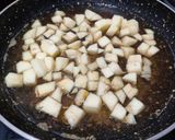 A picture of step 2 of Apple fennel compote with Oreo ice-cream.
