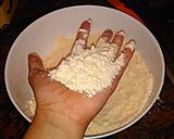 A picture of step 2 of Chili bread!.