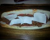 A picture of step 12 of Philly pepperoni pizza steak.