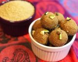 A picture of step 10 of Sprouted Foxtail millet/Thinai laddu.