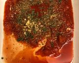 A picture of step 6 of Farm shop wild boar and venison sausages on ratatouille.