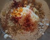 A picture of step 1 of Masala Puri cucumber raita and chole.