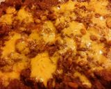 A picture of step 14 of Taisen's chili cheese hot dog w/tots.