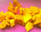 A picture of step 2 of Rich and Thick Kabocha Squash Pudding Easy to Make in a Microwave.