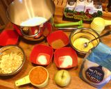 A picture of step 1 of Pumpkin Apple Streusel Muffins.